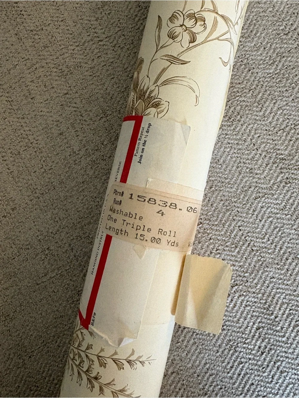 Brunschwig et & Fils Mount Vernon neutral vintage wallpaper